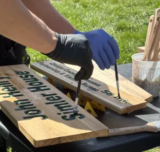 Lumber Heritage Region updates sign in Renovo with grant, community help
